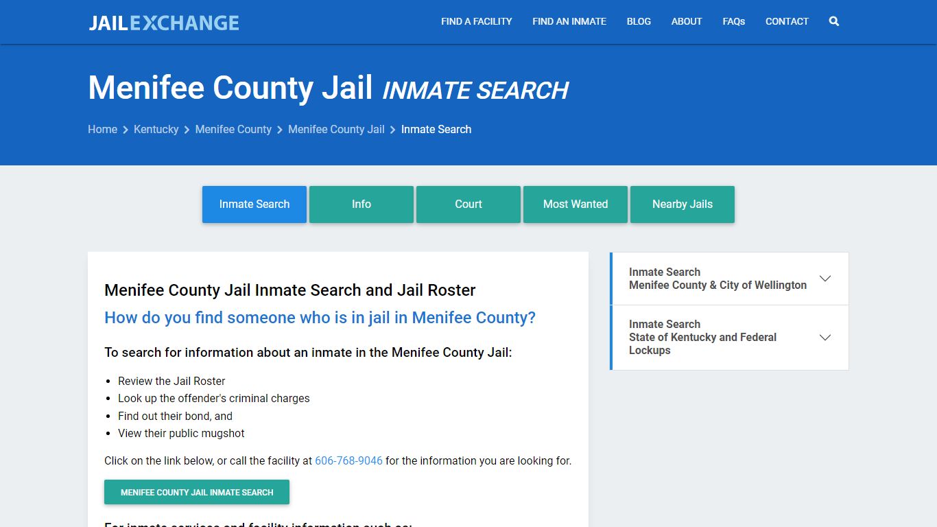 Inmate Search: Roster & Mugshots - Menifee County Jail, KY